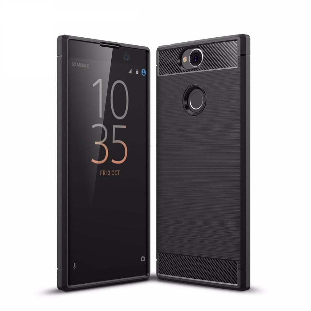 Capa Carbon Gel TPU Carbono Preto para Sony Xperia XA2 Plus - Multi4you®