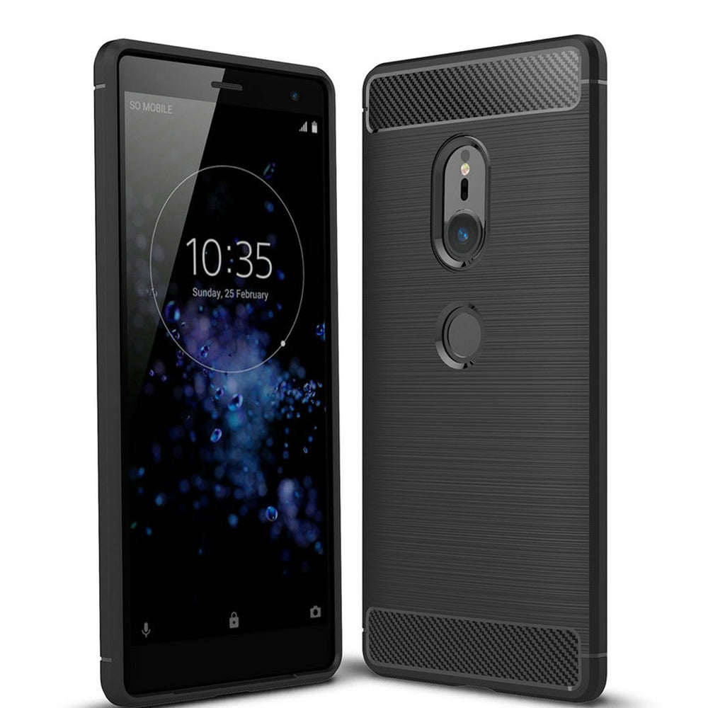 Capa Carbon Gel TPU Carbono Preto para Sony Xperia XZ2 - Multi4you®