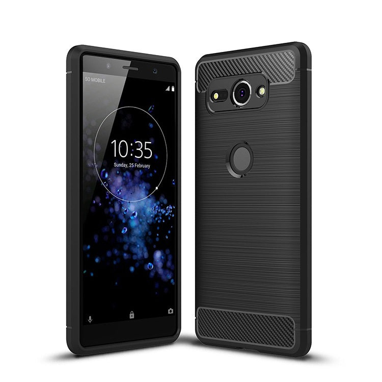 Capa Carbon Gel TPU Carbono Preto para Sony Xperia XZ2 Compact - Multi4you®