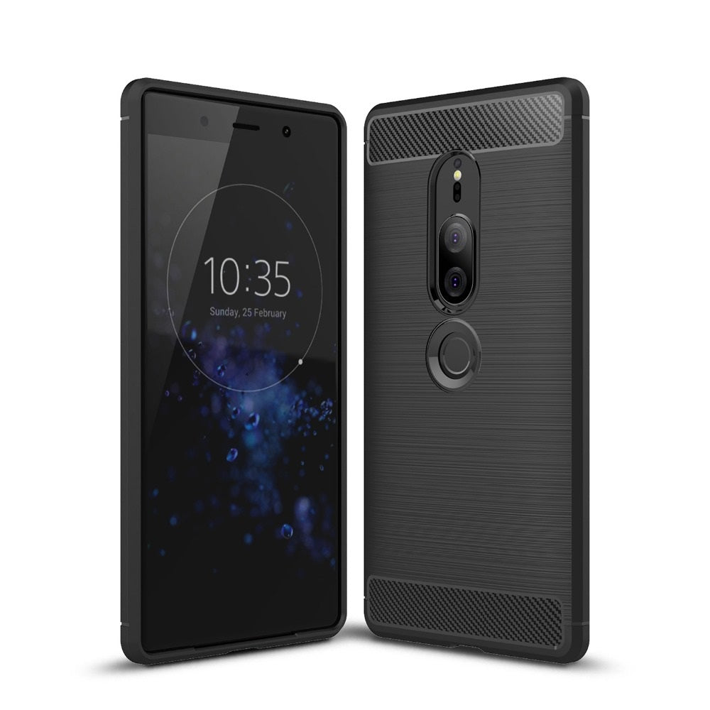 Capa Carbon Gel TPU Carbono Preto para Sony Xperia XZ2 Premium - Multi4you®