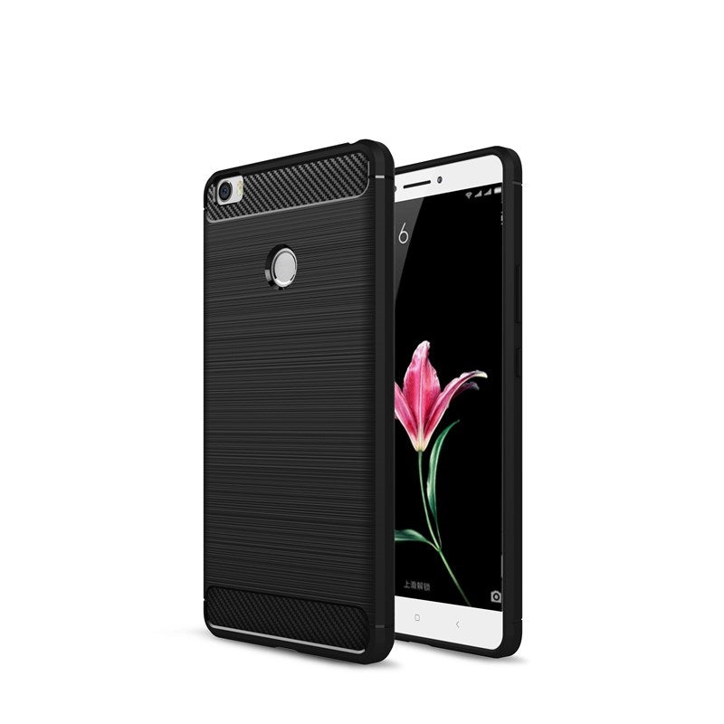 Capa Carbon Gel TPU Carbono Preto para Xiaomi Mi Max - Multi4you®