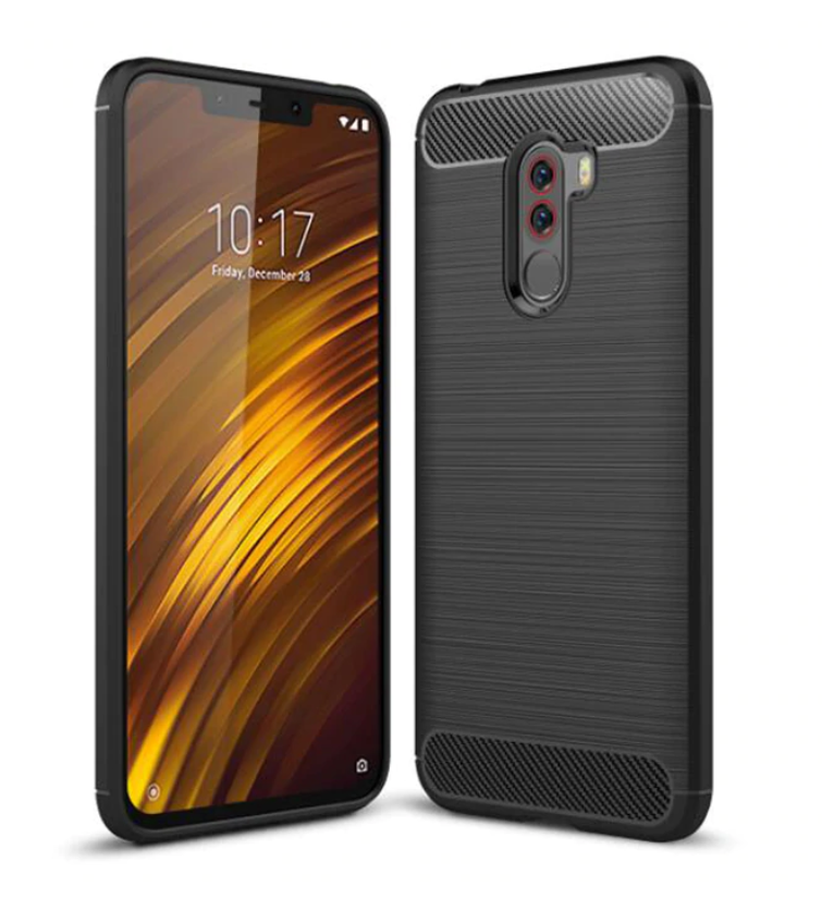 Capa Carbon Gel TPU Carbono Preto para Xiaomi Pocophone F1 - Multi4you®