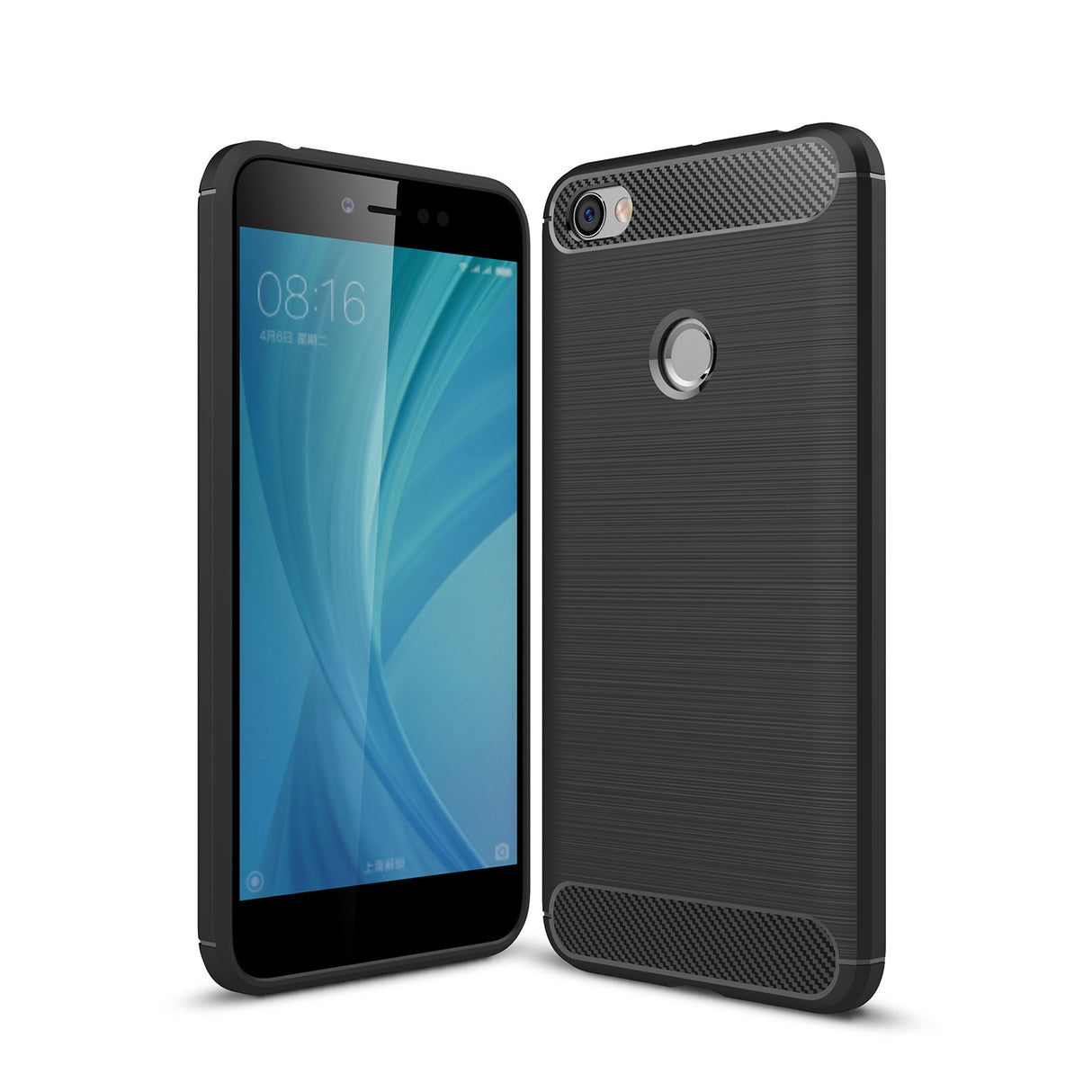 Capa Carbon Gel TPU Carbono Preto para Xiaomi Redmi Y1 (Note 5A) - Multi4you®