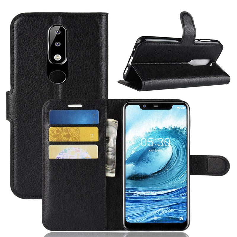 Capa Carteira Tipo Livro Wallet para Nokia 5.1 Plus / Nokia X5 - Multi4you®