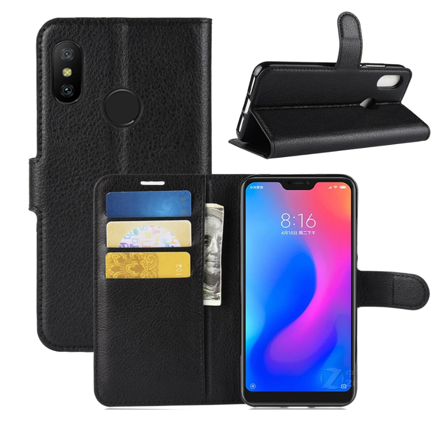Capa Carteira Tipo Livro Wallet para Xiaomi Mi A2 Lite / Redmi 6 Pro - Multi4you®