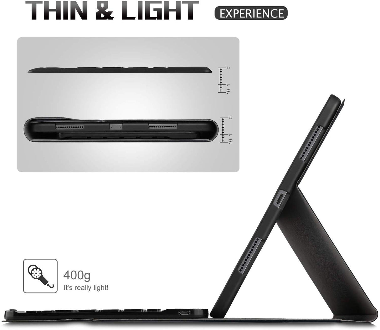 Capa Flip com Teclado Bluetooth Destacável para Apple iPad Pro 11 2018