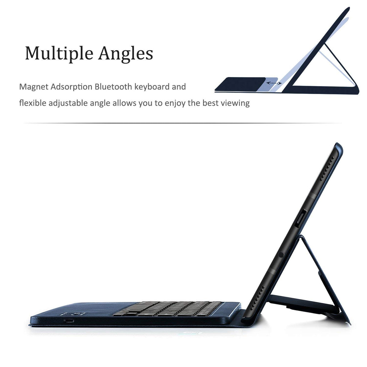 Capa Teclado Bluetooth para Samsung Galaxy Tab S3 SM-T820 / T825 9.7" (Azul)