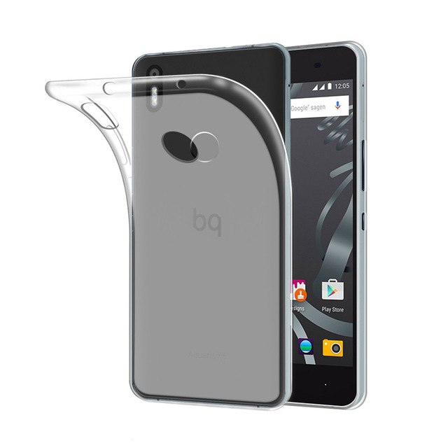 Capa Transparente Gel TPU Silicone para BQ Aquaris X5 plus