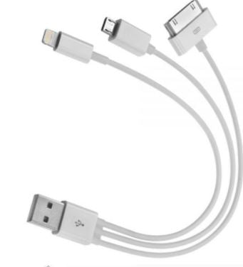 Cabo 3 em 1 Lightning 30 Pinos Micro USB