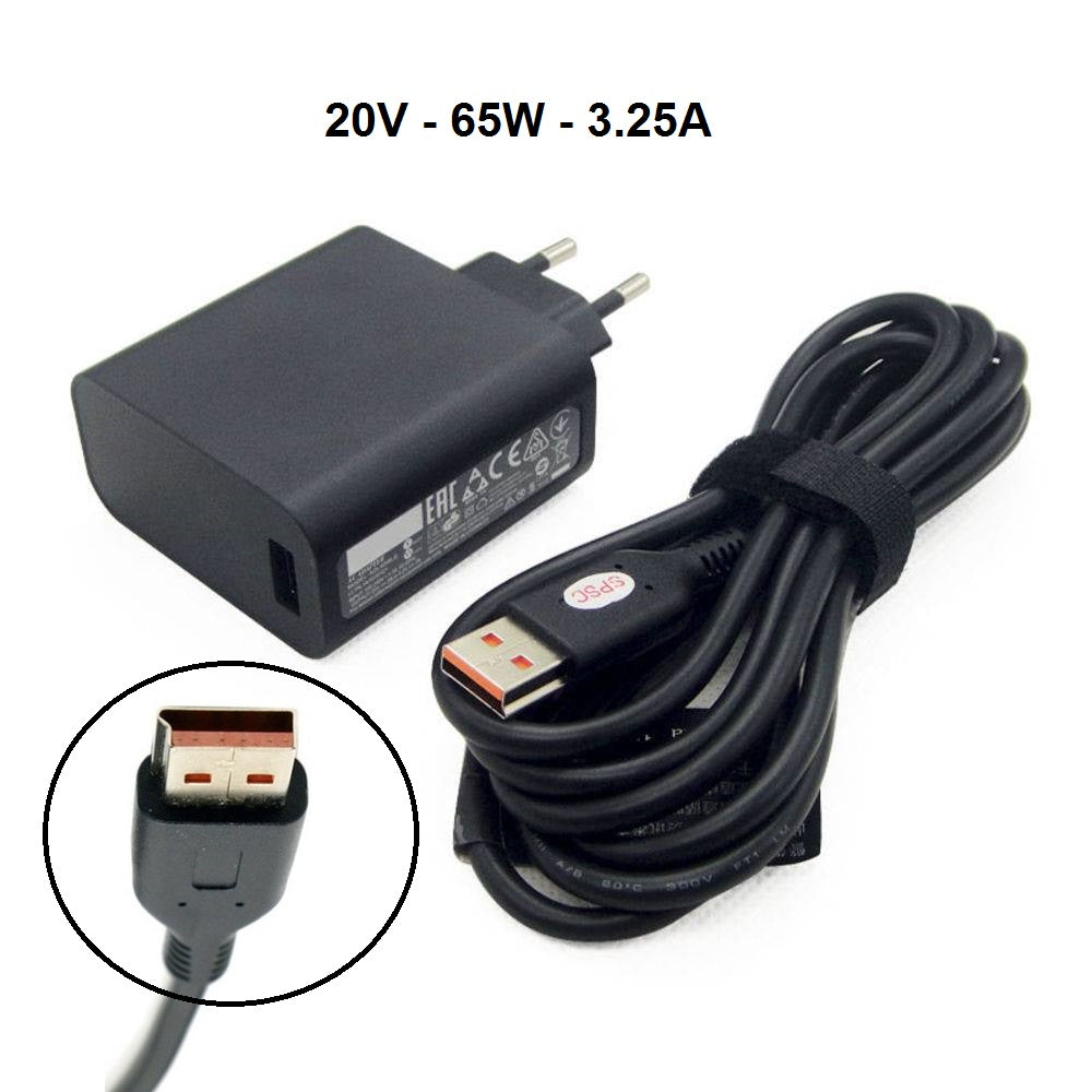 Carregador para Lenovo Yoga 65W 20V (Preto)