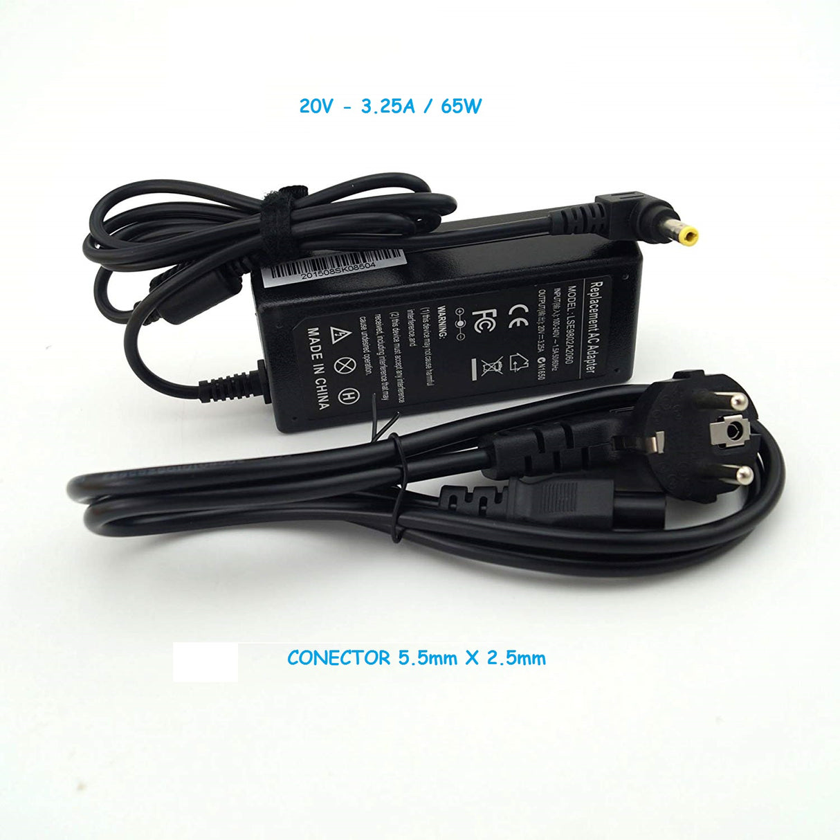 Carregador para Portátil Lenovo IdeaPad Z470 65W (20V 3.25A) Conector 5.5mm X 2.5 mm - Multi4you®