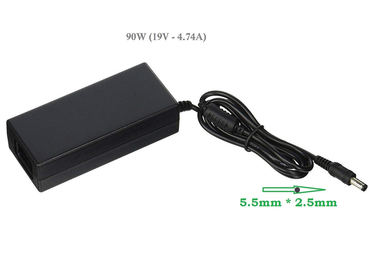 Carregador para Portátil Toshiba 90W (19V - 4.74A) Conector 5.5mm X 2.5mm - Multi4you®