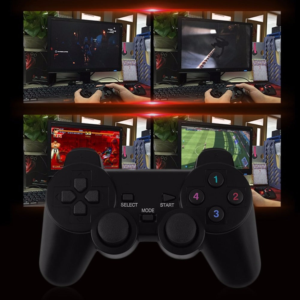 Comando Gêmeos Gamepad Dual Shock para PC Wireless (Preto) - Multi4you®