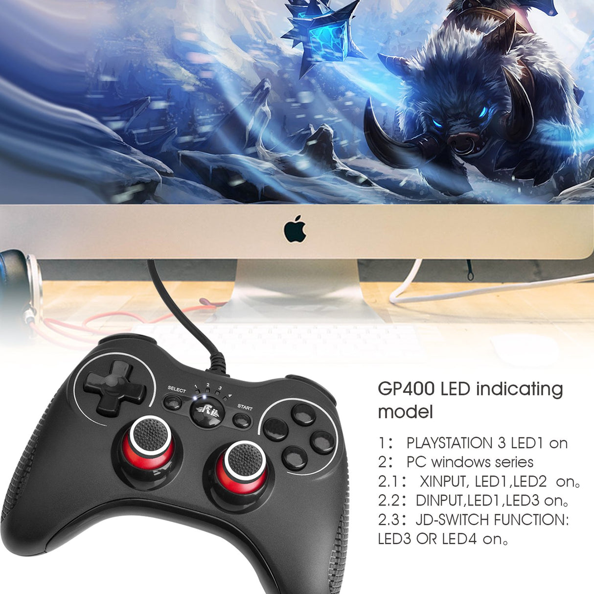 Comando USB Joystick Support PC – PS3 – Android (arquitetura PS) - Multi4you®