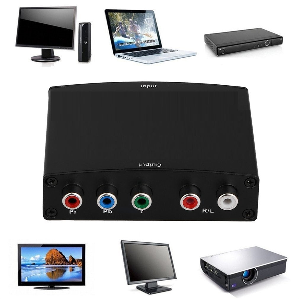 Conversor de Vídeo HDMI para YPbPr+R/L RCA AV2 HD - Multi4you®