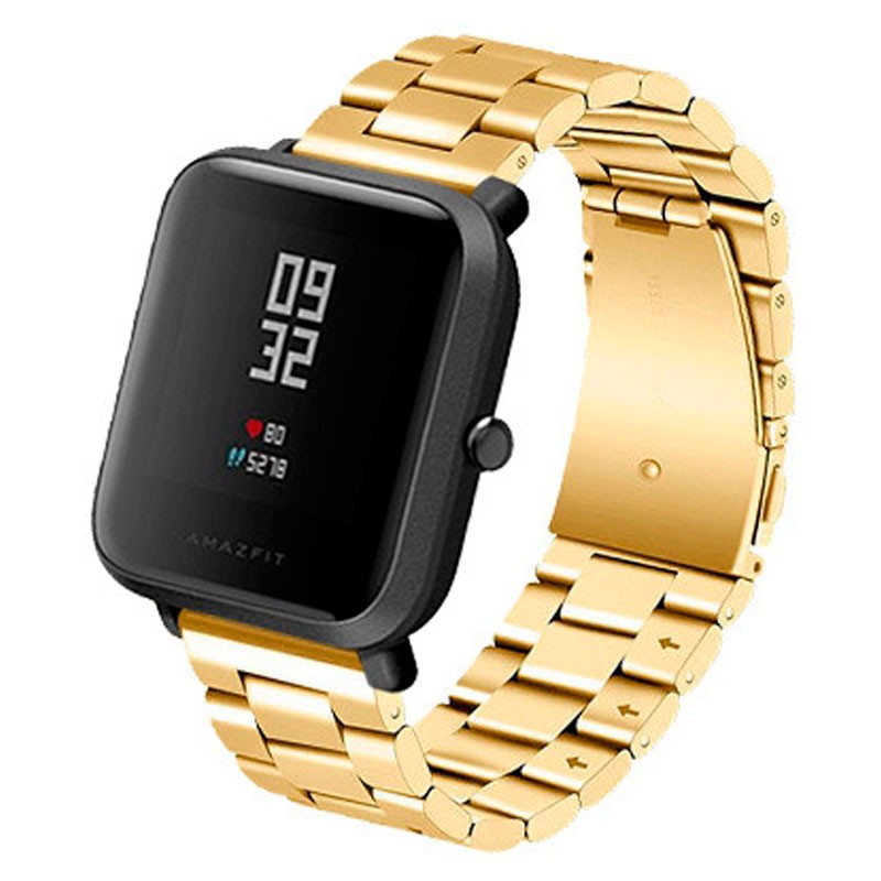 Pulseira de Substituição 20mm Xiaomi Amazfit GTS / Bip / Bip Lite / Bip S / GTR 42mm / Ticwatch / Huawei / Samsung Metal Elos (Dourado)