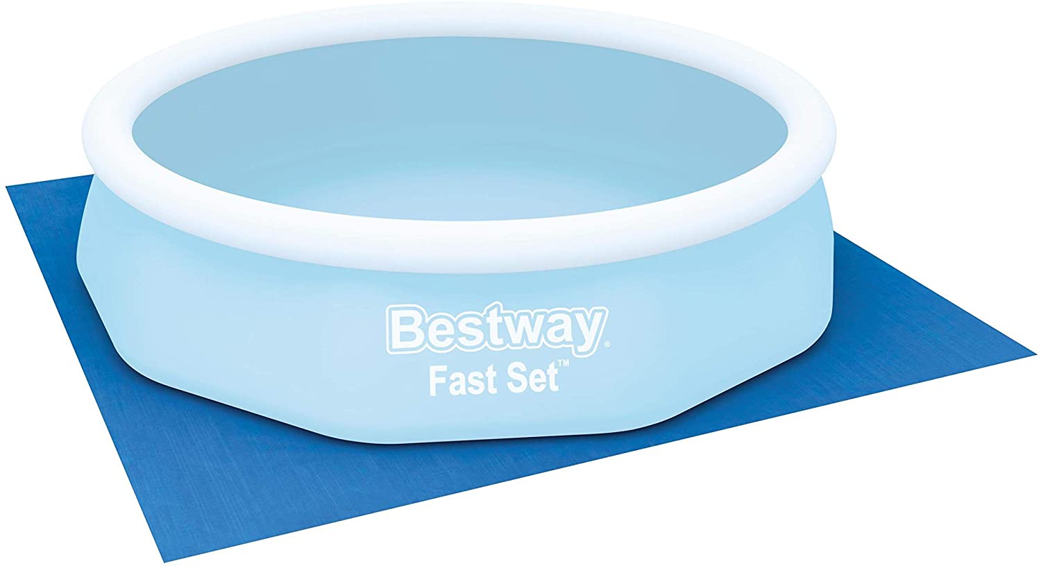 Bestway 58001 - tapeçaria terrestre para piscina azul 335x335 cm