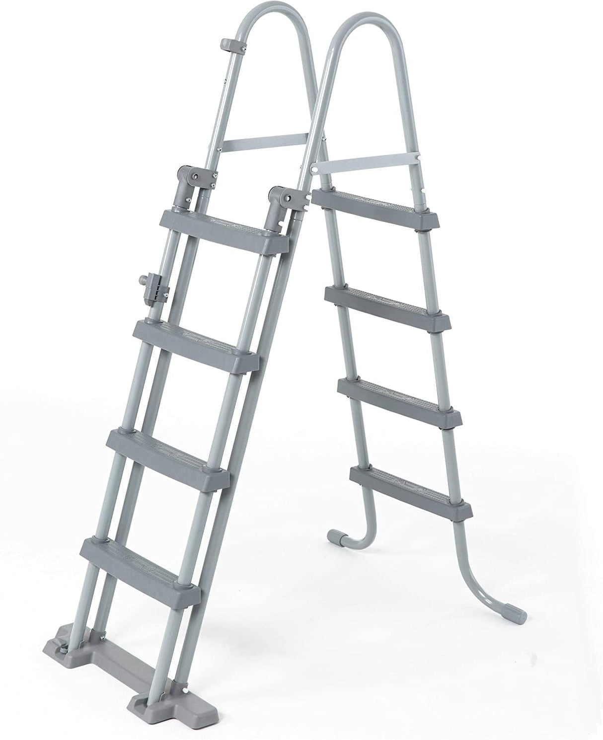 Bestway 58331 - Escada de segurança para piscinas altas 4 etapas em cada altura lateral 122 cm