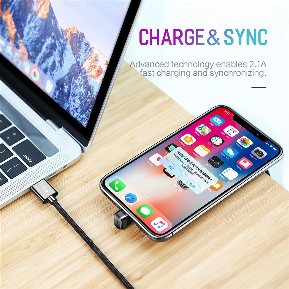 Rock® - Cabo USB-C 180 Graus Nylon Trançado Ultra Resistente - Preto