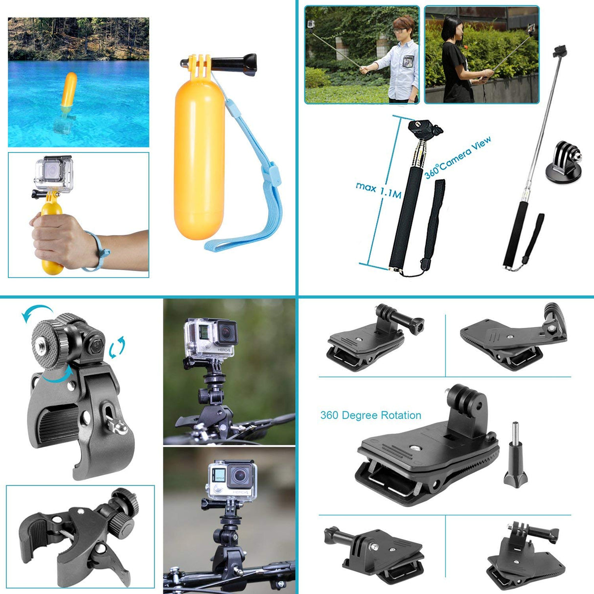 Kit de Acessórios para Câmara de Ação 62 em 1 - Multi4you®