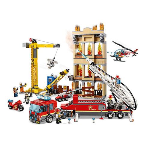 LEGO 60216 City Fire Bombeiros Combatem o Fogo no Centro da Cidade