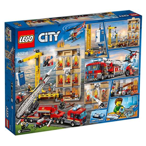 LEGO 60216 City Fire Bombeiros Combatem o Fogo no Centro da Cidade
