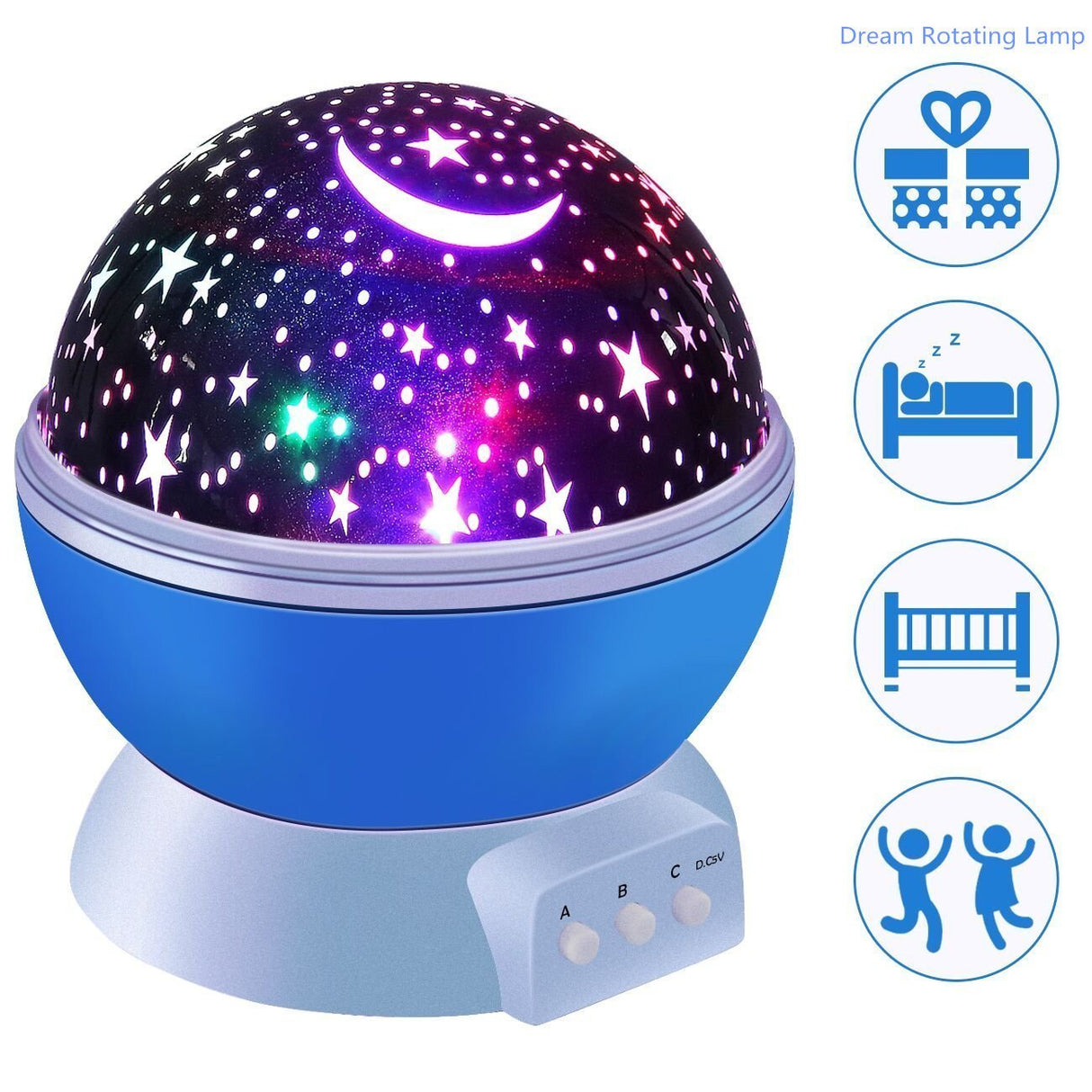Lampada de Projeção Led Dream Totating Star Projector Lamp - Multi4you®