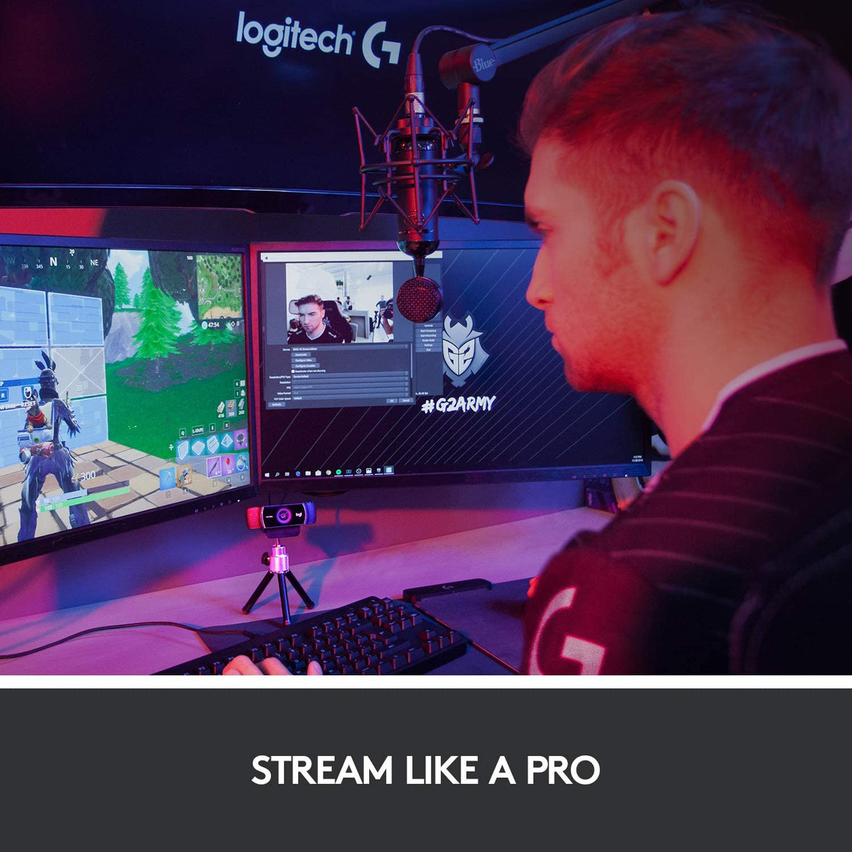 Logitech C922 Pro Webcam, HD 1080p/30fps