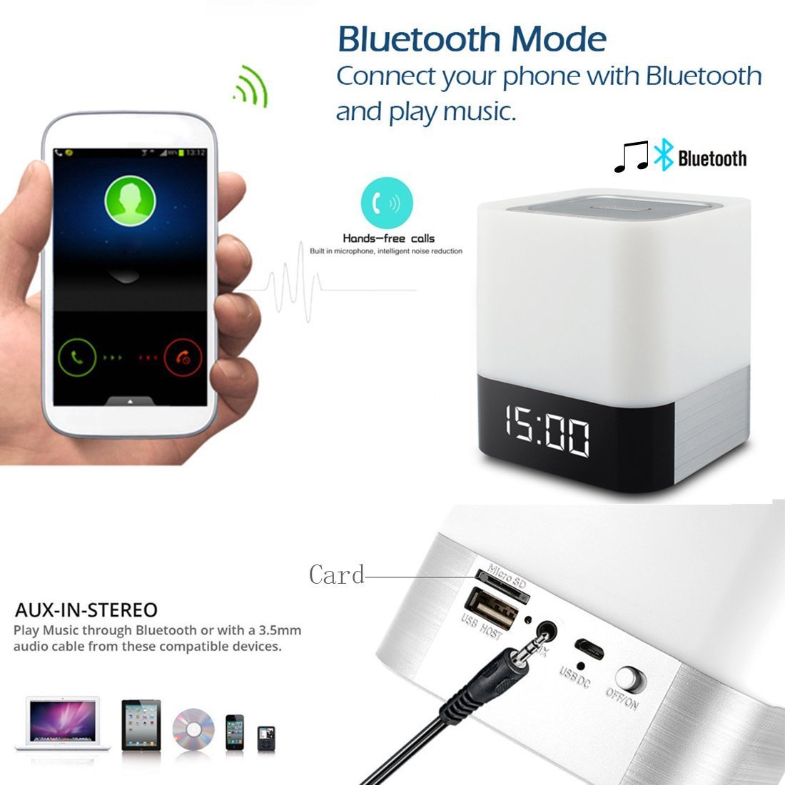 Coluna Bluetooth com Luz LED - Multi4you®