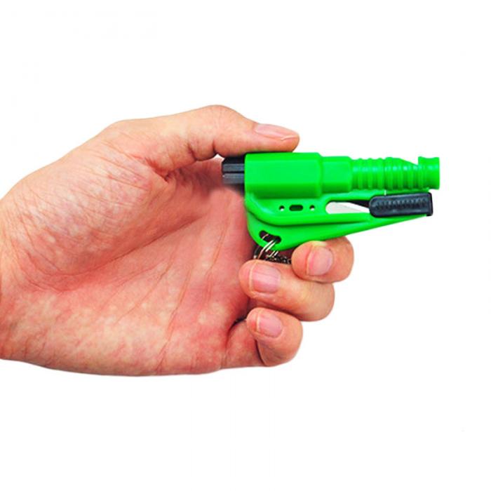 Martelo de Emergência 3 em 1 para Viaturas - Quebra Vidros / Apito / Cortador de Cinto de Segurança - Multi4you®