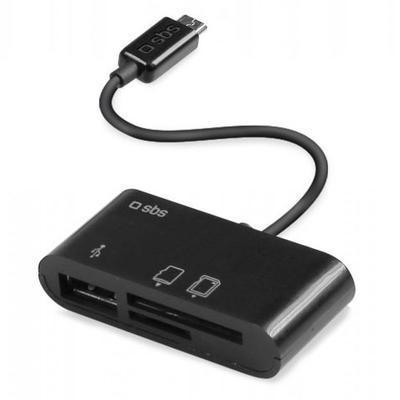 Cabo Otg e Leitor de Cartões Sbs para Tablet e Smartphone