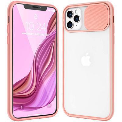 Capa iPhone 11 Pro Max Híbrida com Protetor de Câmara Deslizante Rosa