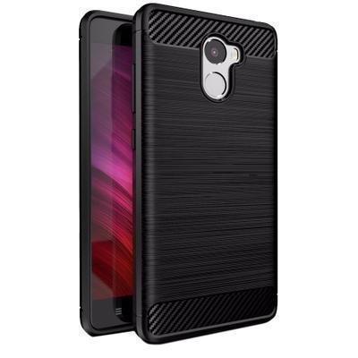 Capa Silicone Xiaomi Redmi 4 Fibra de Carbono Preto