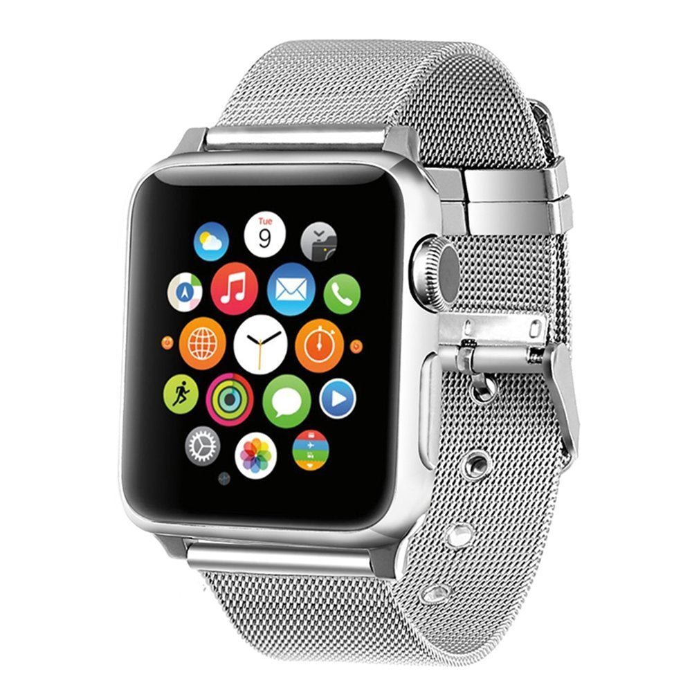 Pulseira Bracelete Milanesa para Apple Watch 38mm - Aço PRATEADO - Multi4you®