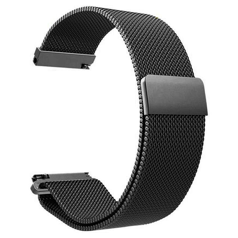 Pulseira de Substituição 20mm Xiaomi Amazfit GTS / Bip / Bip Lite / Bip S / GTR 42mm / Ticwatch / Huawei / Samsung Metal Milanesa (Preto)