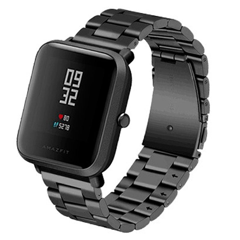 Pulseira de Substituição 20mm Xiaomi Amazfit GTS / Bip / Bip Lite / Bip S / GTR 42mm / Ticwatch / Huawei / Samsung Metal Elos (Preto)
