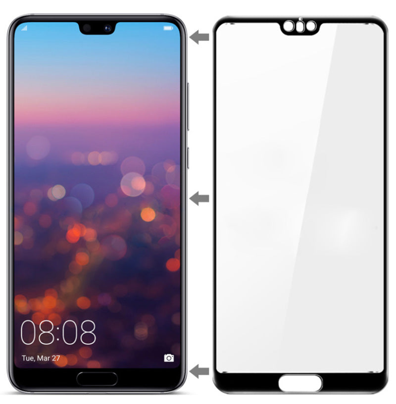 Pelicula Vidro Temperado Full Cover 3D Preto para Huawei P20 - Multi4you®