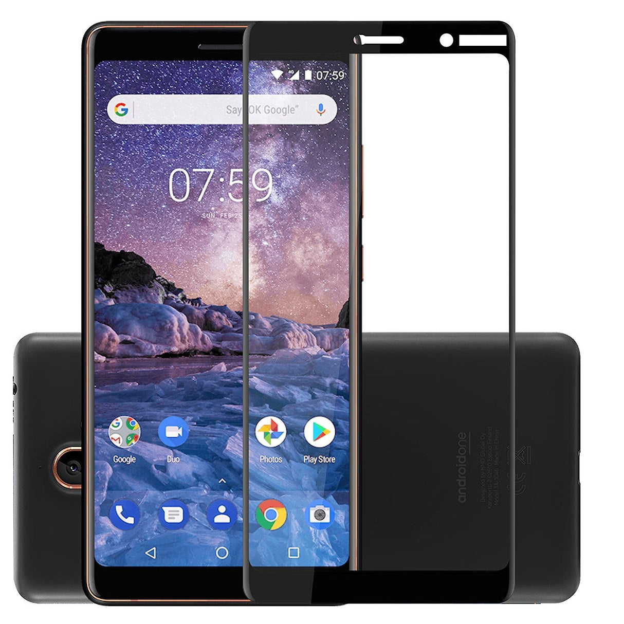 Pelicula Vidro Temperado 3D Full Cover para Nokia 7 plus - Multi4you®