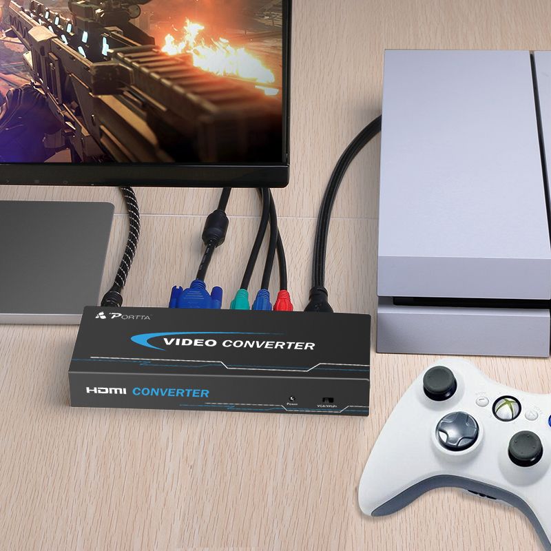 Portta Conversor de Vídeo HDMI para VGA Full HD 1080p Premium