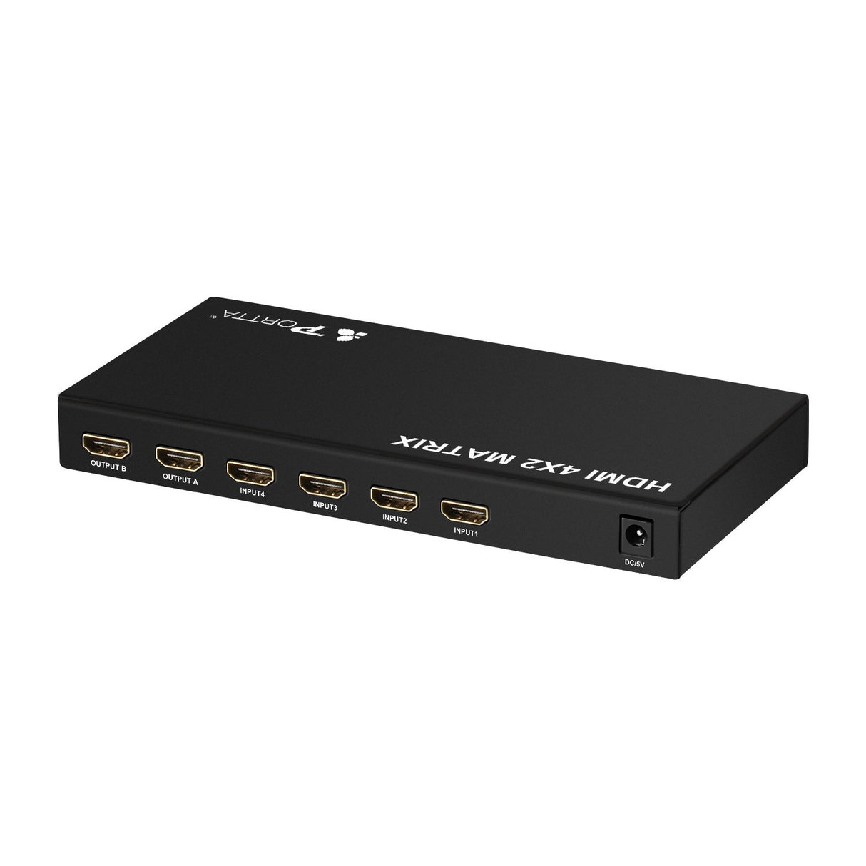 Portta Matrix 4 X 2 HDMI Áudio & Vídeo Premium - 4 Entradas 2 Saídas (Switch + Splitter)