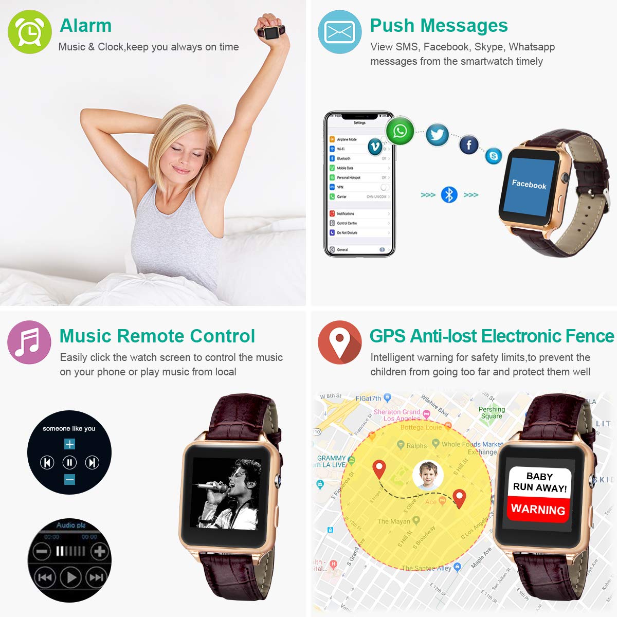 Smartwatch Bluetooth Deluxe Executive Android / iOS (Multilingue) - GT08