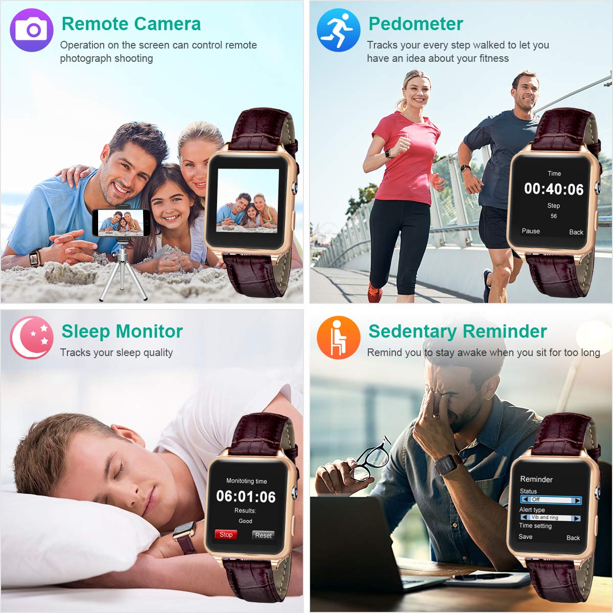 Smartwatch Bluetooth Deluxe Executive Android / iOS (Multilingue) - GT08