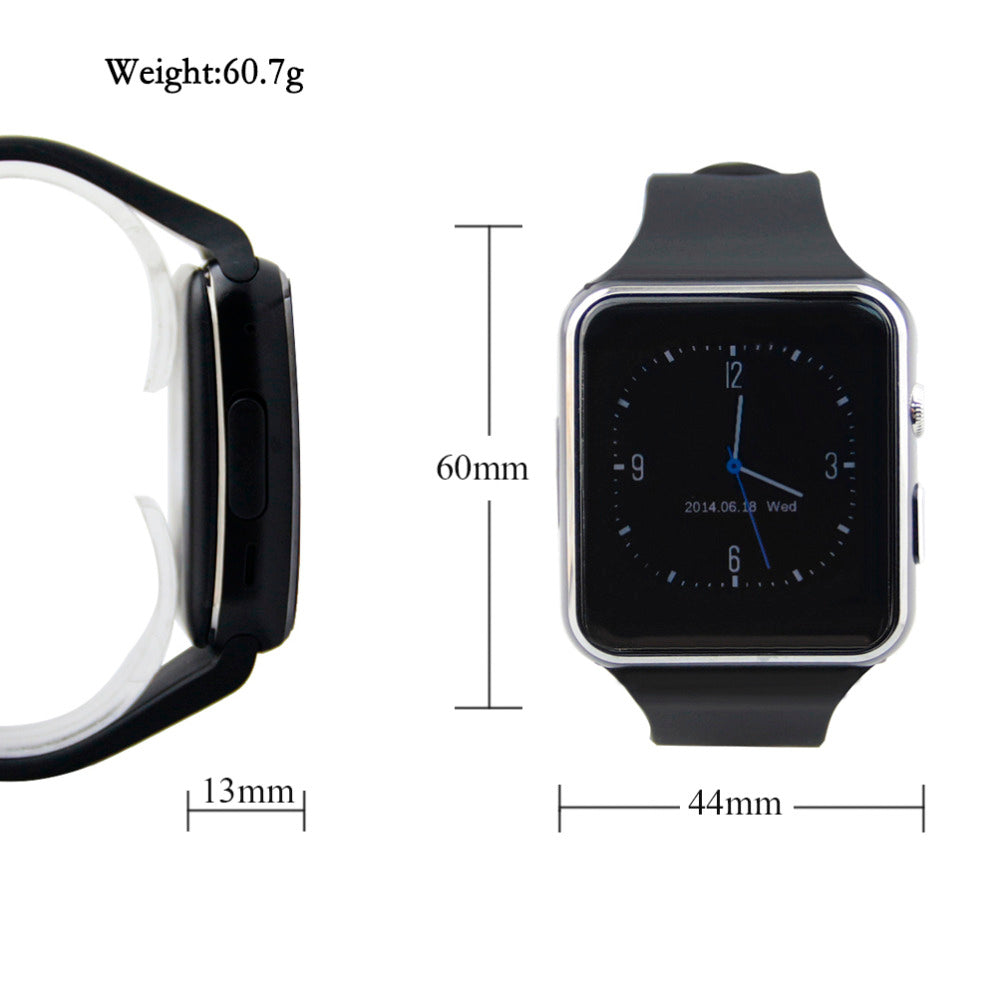 Smartwatch Bluetooth UI / X6 Android / iOS (Multilingue) (Preto) - Multi4you®