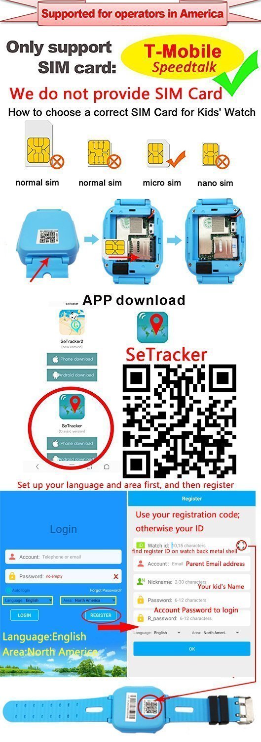 Smartwatch com GPS Flash Night Para Crianças - Safe-Keeper (Azul) - Multi4you®