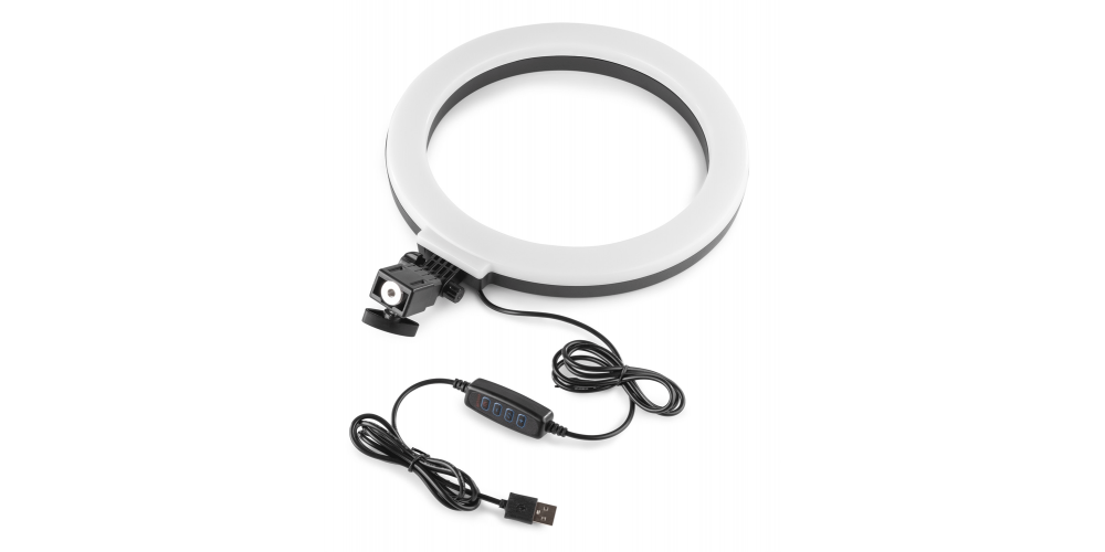 Suporte Tripé para Microfone e 3 Smartphones com Ring Light - Led 3 Modos (RL25)