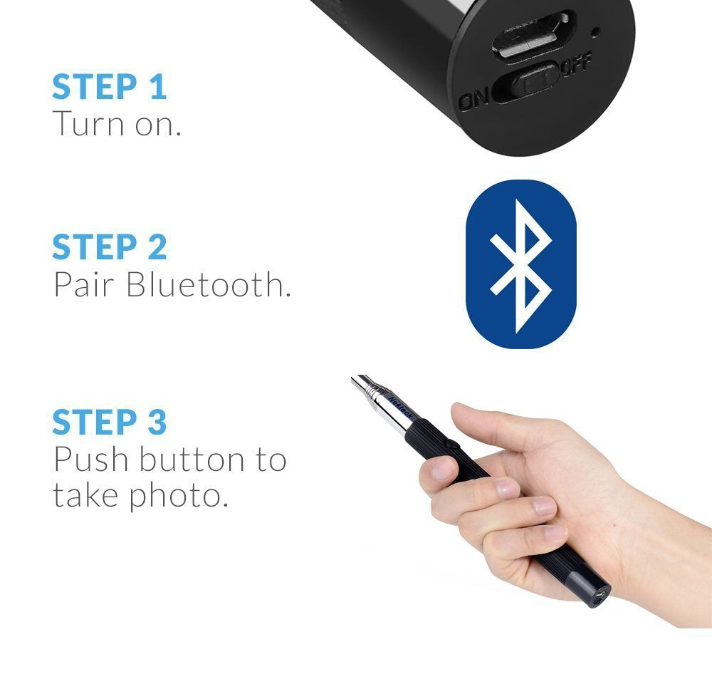 XCOMM Selfie Stick pro 2 em 1 Wireless Bluetooth - Black