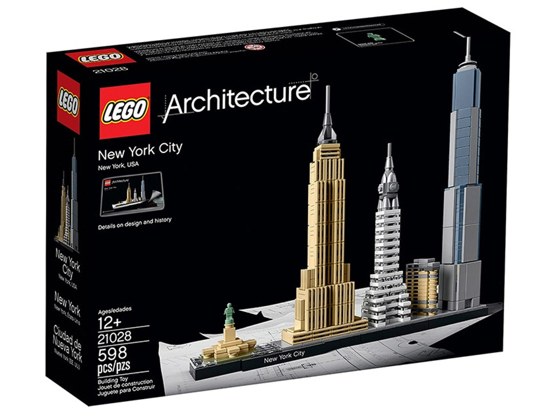 LEGO Architecture: Cidade de Nova York, EUA - 21028 (Idade mínima: 12 - 598 Peças)