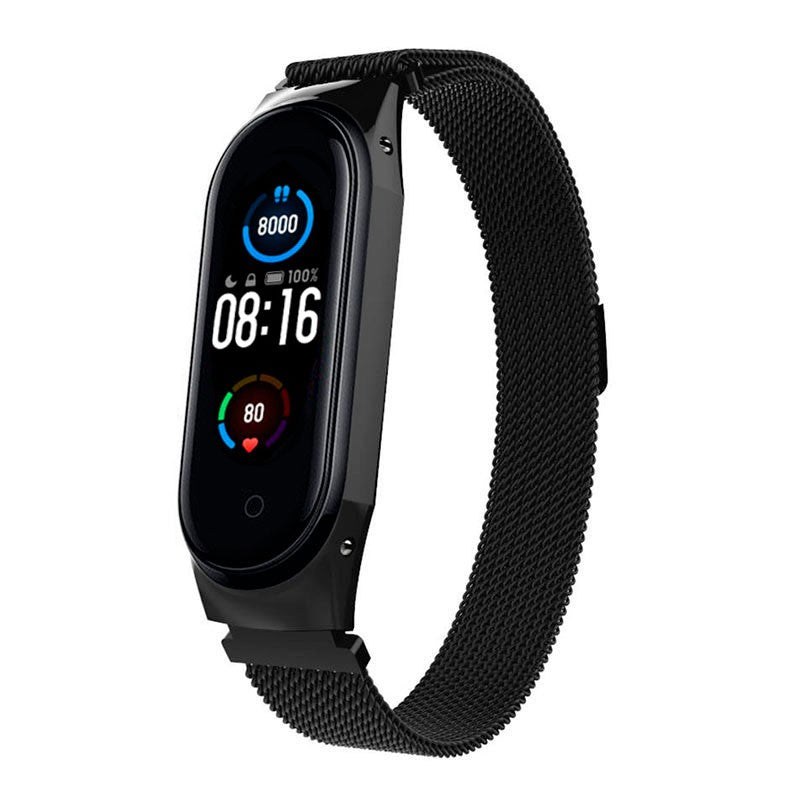 Pulseira de Substituição Huawei Band 6 / Honor Band 6 Milanesa Ímã (Preto)