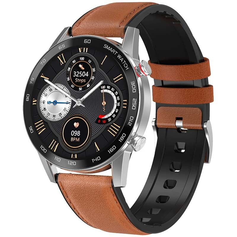 DT NO.1 DT95 Pulseira Couro - Smartwatch (Castanho)