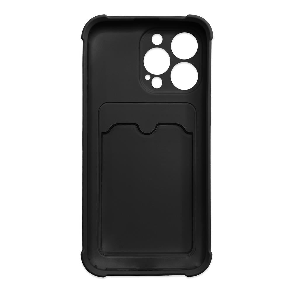 Capa de silicone rígida com porta cartão preto para Iphone 13